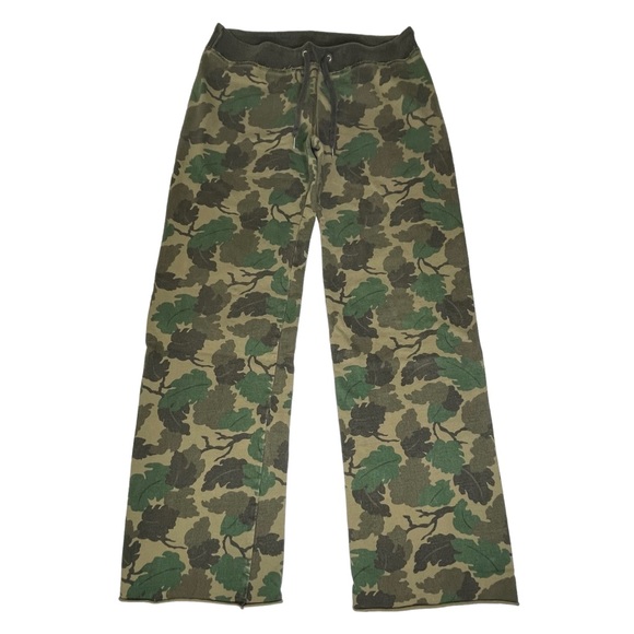 VHTF: Y2K Lucky Brand ☯︎︎ Camo Leaf Print Sweatpants ☯︎︎ Army Green ☯︎ Small Med - Picture 3 of 15